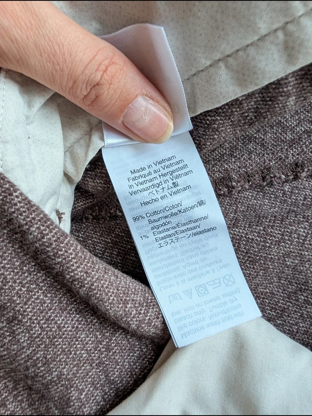 J.Crew Flex Slim Fit Pants Men's W32 L32 Heathered Brown Cotton Stretch